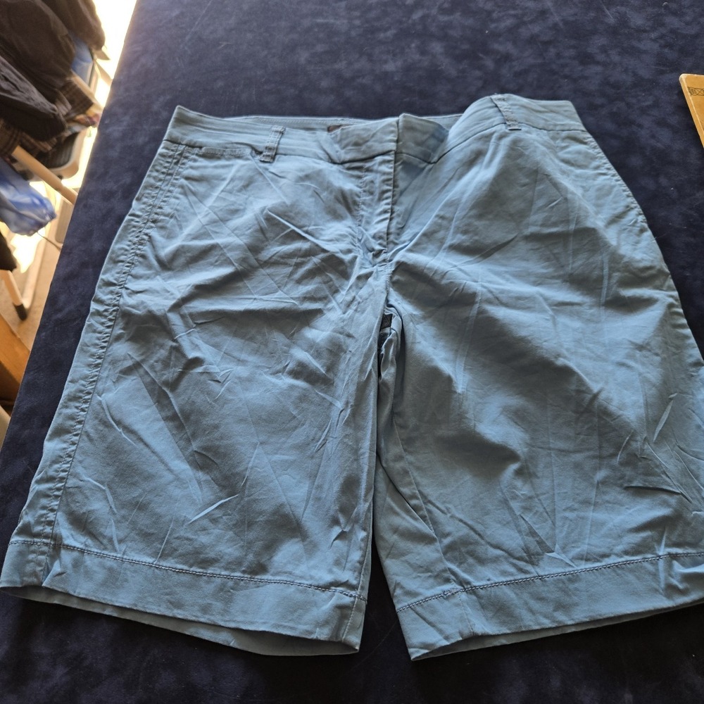J Crew Women's Sky Blue Chino Cotton Shorts Size 12